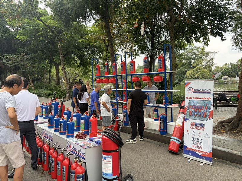 Bình chữa cháy Sông Hồng đồng hành cùng người dân Thủ đô nâng cao kỹ năng PCCC